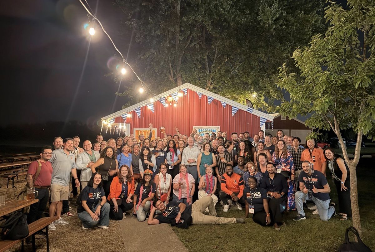Group photo outside the iGBA Trolley Mixer, September 2026